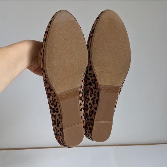 Refresh Women's Cheetah Print Wedge Ankle Strap Flats Size 9.5 - Picture 5 of 7